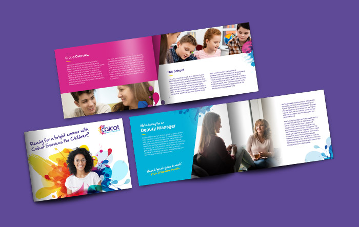 Calcot Services for Children branding recruitment brochure