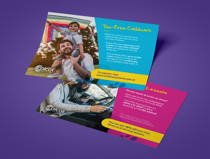 Calcot Services for Children branding recruitment leaflet