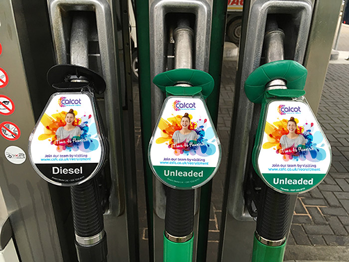 Calcot Services for Children branding recruitment petrol station