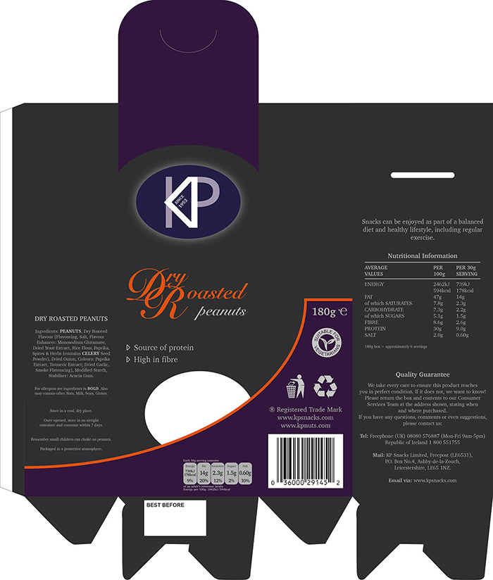 kp nuts re-brand dry roasted packaging