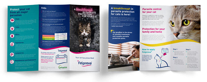 Felpreva breakthrough parasite protection campaign leaflet