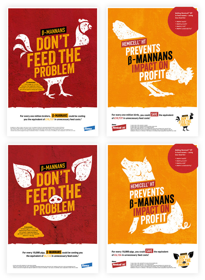 Hemicell don't feed the problem campaign print adverts