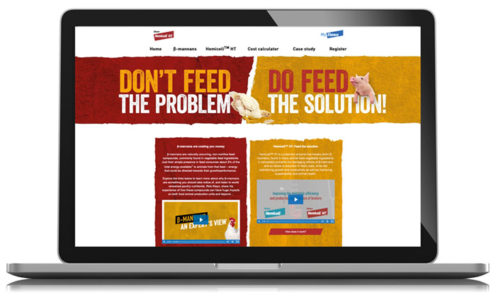 Hemicell don't feed the problem campaign website design